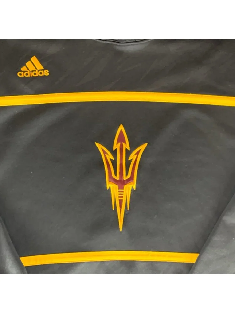 Arizona State Sun Devils NCAA Black Adidas Athletic Pullover Hoodie Mens XL